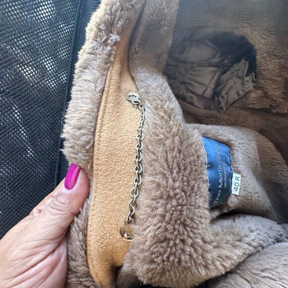 Vintage JCPenney The Men’s Shop Camel Wool Coat w/ Faux Fur Collar – Size 40R - Picture 9 of 9